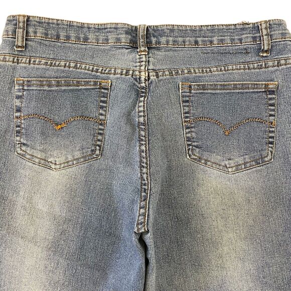 Street Code New York Embellished Jeans Stretch Women Size 13/14 Studded - Picture 12 of 15
